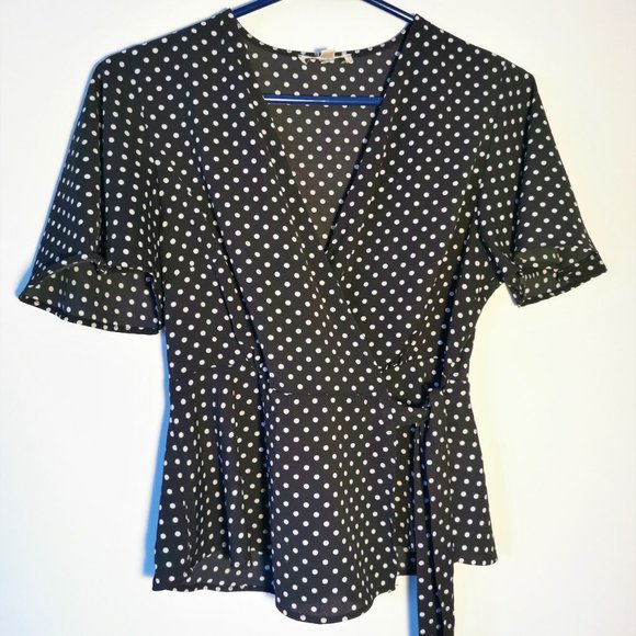 Monteau Polka Dot Blouse M - Picture 5 of 5